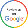 A google logo that says review us on google