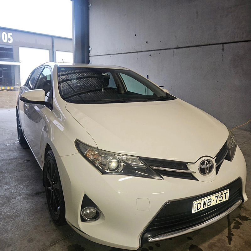 Wash And Polish For The White Toyota Car — On Point Detailing Wagga in East Wagga Wagga, NSW
