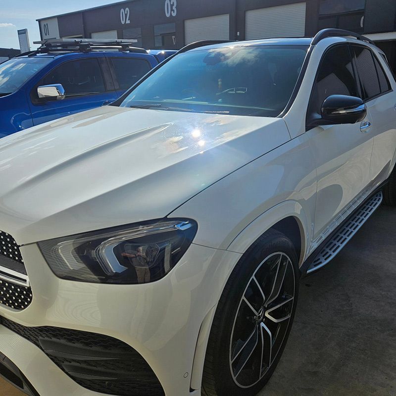 A White SUV Is Parked In Front Of The Shop — On Point Detailing Wagga in East Wagga Wagga, NSW
