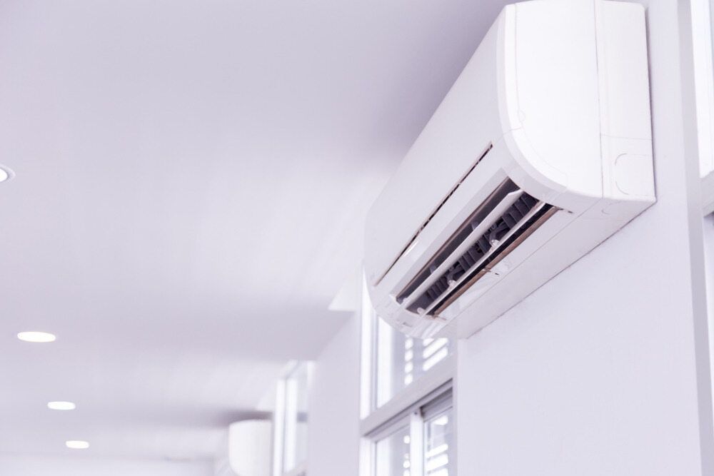 White Wall-mounted Air Conditioner Unit — Hinterland Air Conditioning Sunshine Coast in Mapleton, QLD