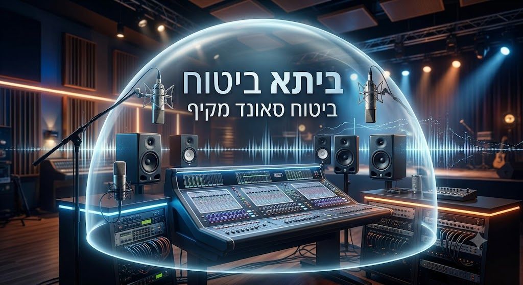בועת מגן על ציוד אולפן והגברה מקצועי - קמפיין ביטוח סאונד של ביתא ביטוח.