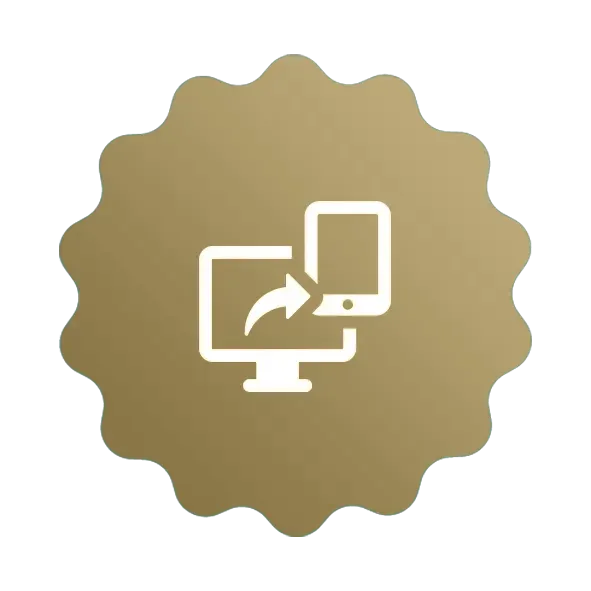 A computer and a cell phone are connected to each other.