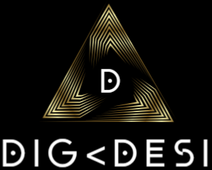 A logo for Dig Desi creative digital solutions
