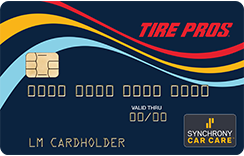 Tire Pros Card With Synchrony Financing Logo Image | Burnett-White Tire Pros