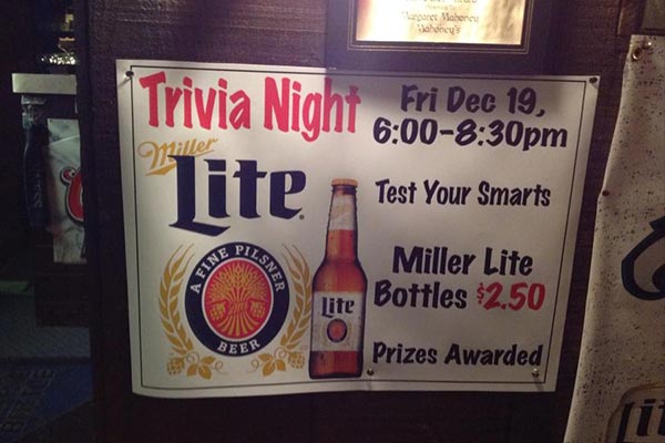 Burgers — Trivia Night Poster in Allentown, PA