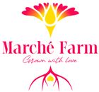 A logo for marche farm grown with love