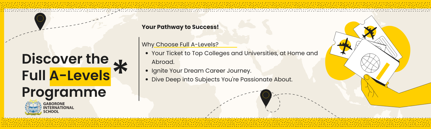 A banner that says discover the full a-levels programme