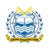 A logo for gaborone international school with a shield and waves