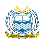 A logo for gaborone international school with a shield and waves