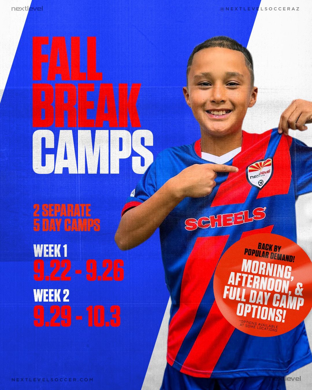 A poster for south east location fall break camps