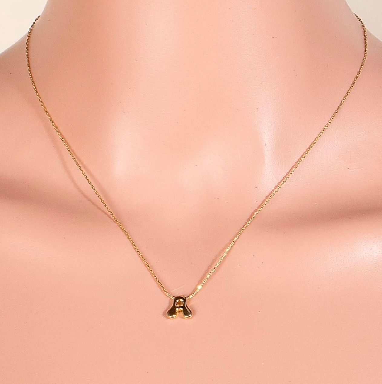 bubble letter necklace