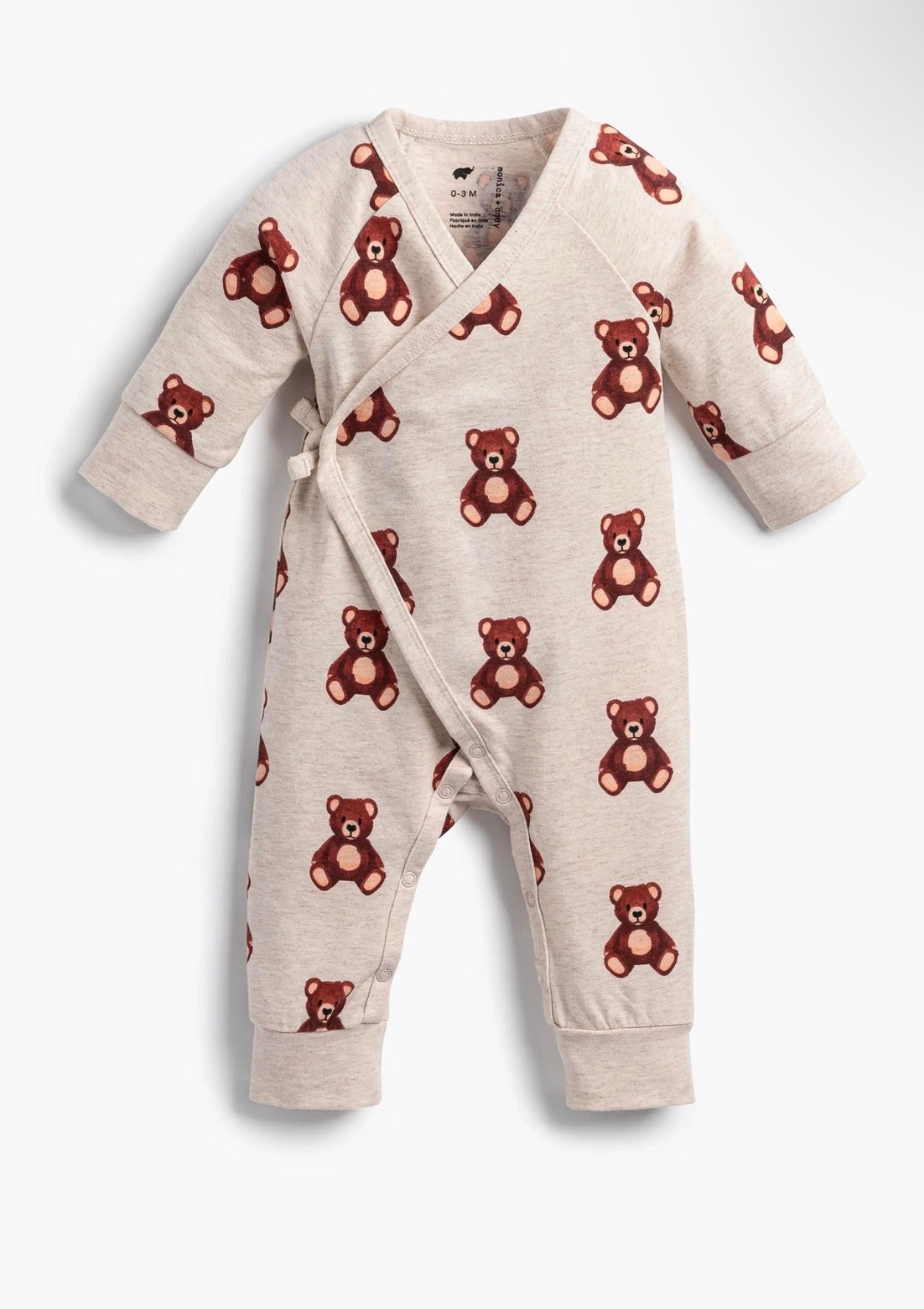 Kimono style baby onesie