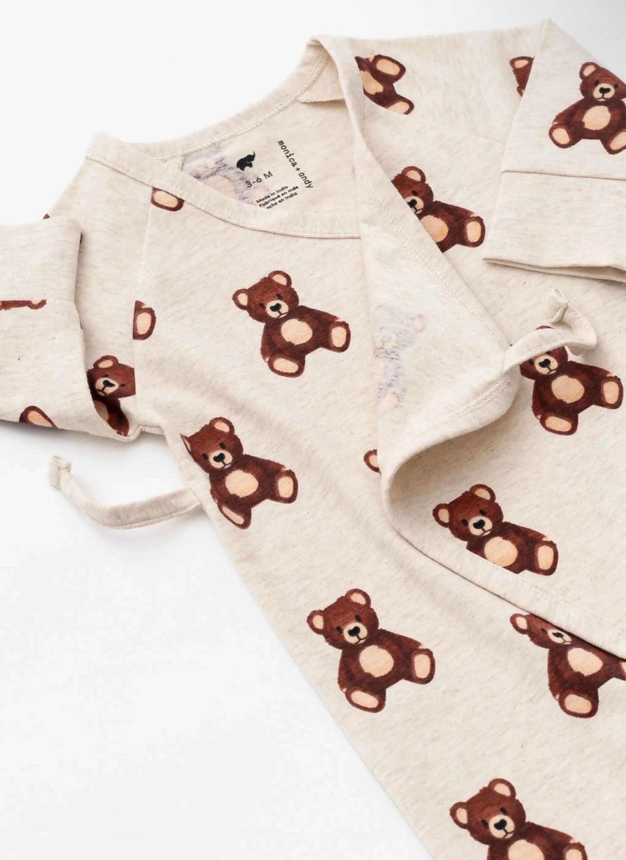 Kimono style baby onesie
