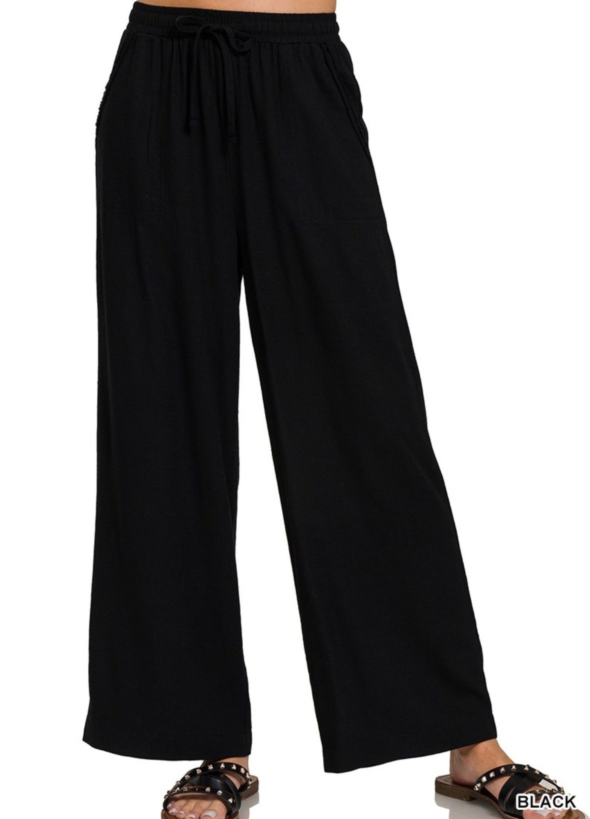 wide leg linen pant