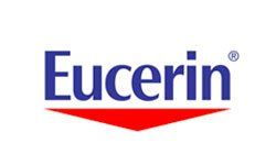 Das Eucerin-Logo ist blau und rot auf weißem Hintergrund.