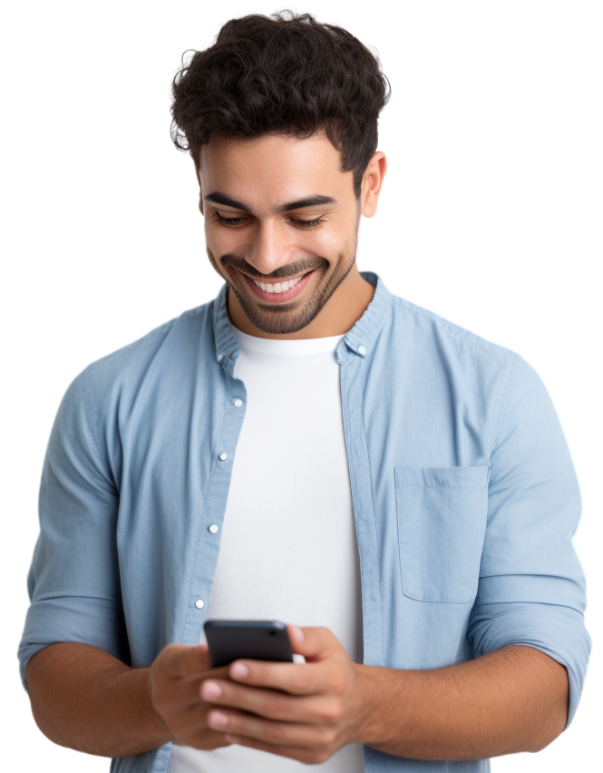 Um celular com um aplicativo securepay.