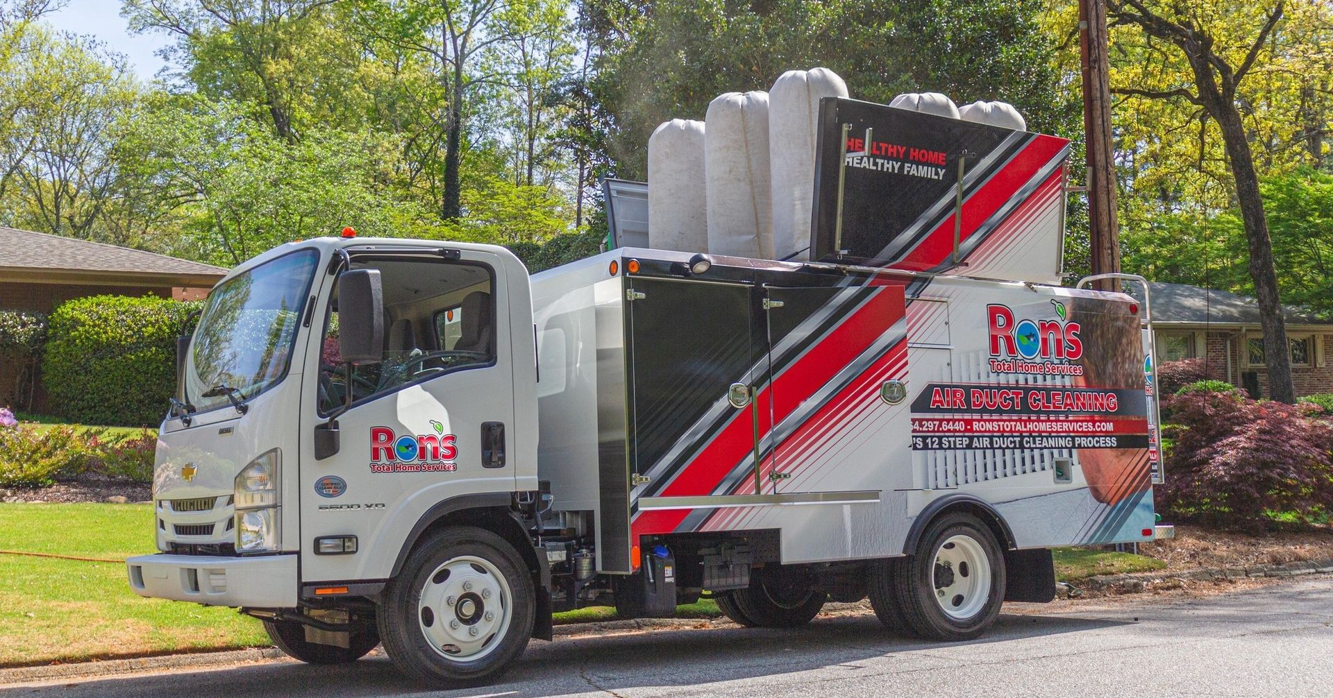 A white, red, and black 