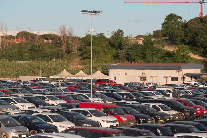 Rows of used cars for sale
