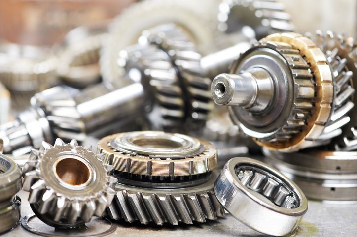 small gears from an automobile engine 