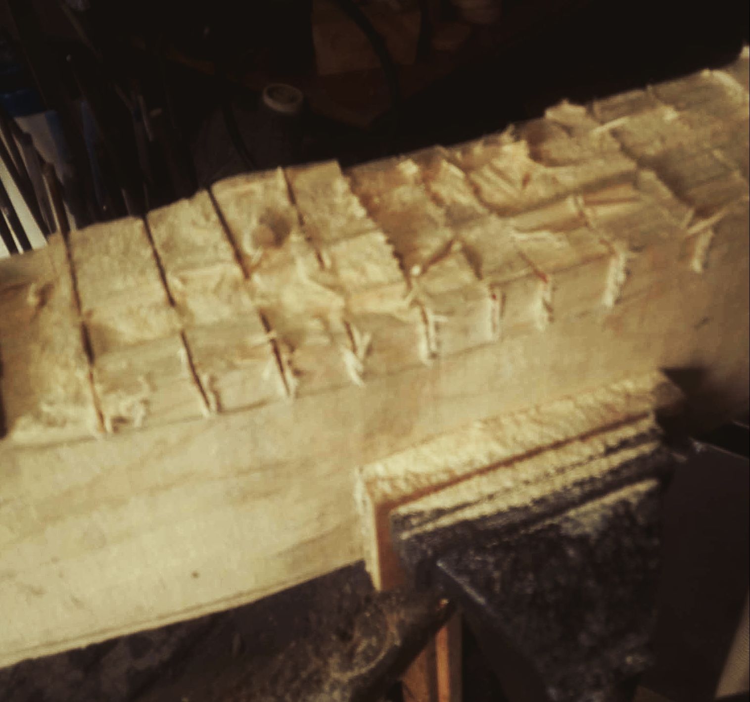 The process of creating a Red River Cart wheel by hand. 