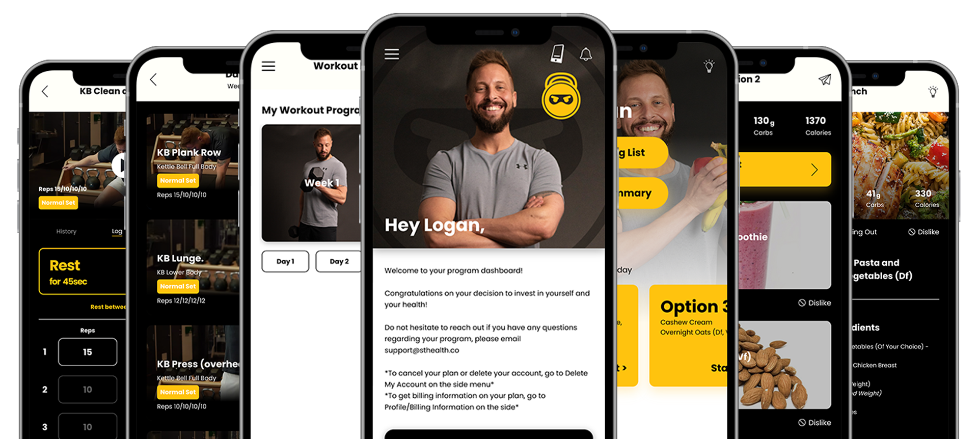 Screenshots of phone screens