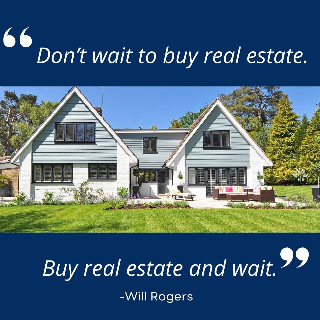 A picture of a house with a quote by will rogers