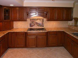 Fully Furnished Brown Kitchen — Saddle Brook, NJ — Manor House Cabinetry