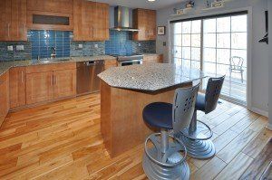 Newly Renovated Kitchen with Bar — Saddle Brook, NJ — Manor House Cabinetry