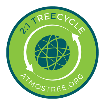 Un cercle vert qui dit 2.1 treecycle atmostree.org