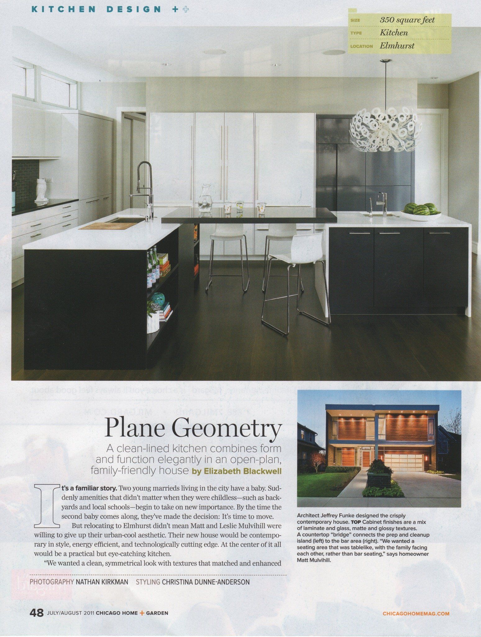 A picture of a kitchen with the title plane geometrie