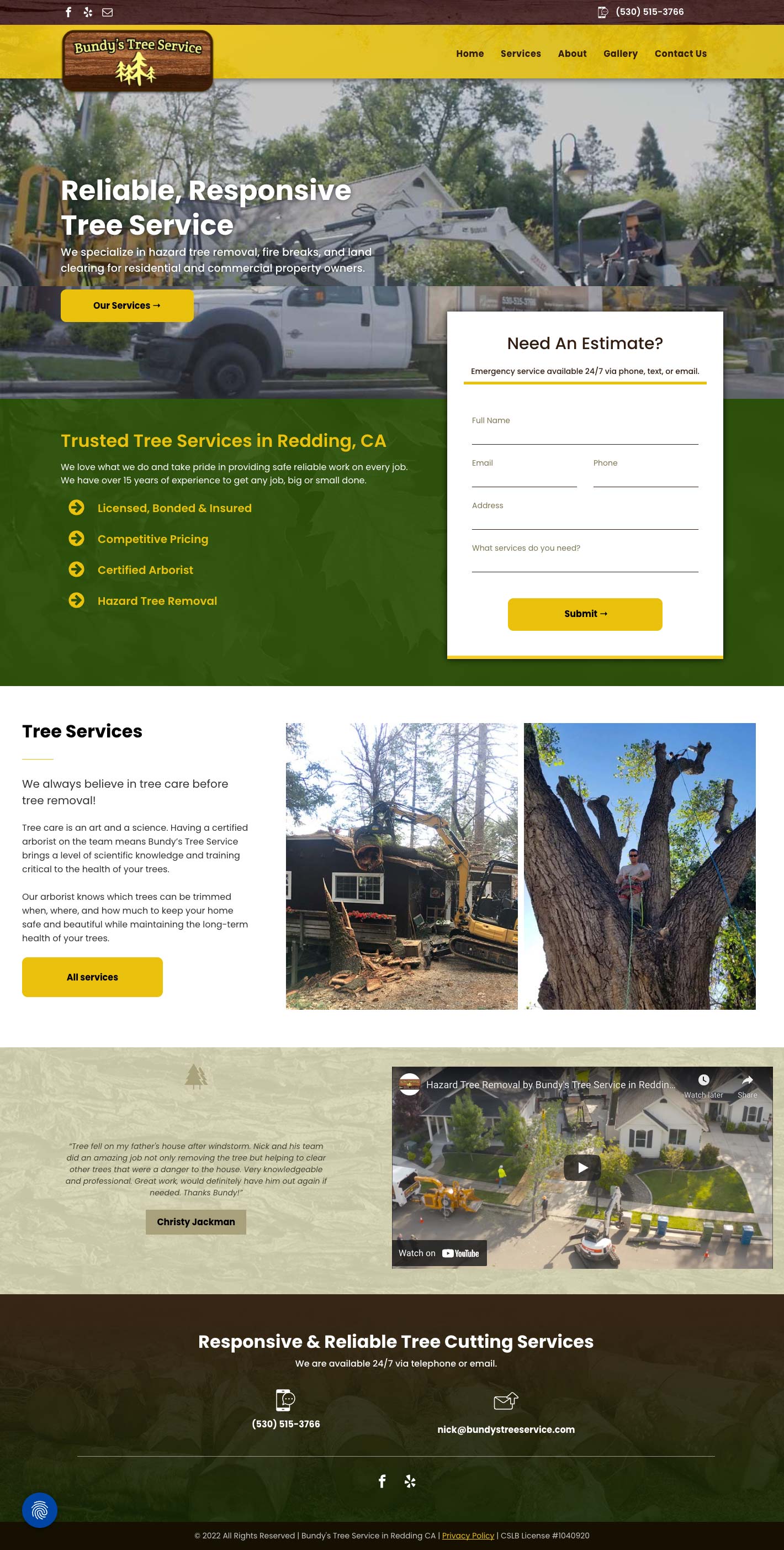 Bundy's Tree Service  Website