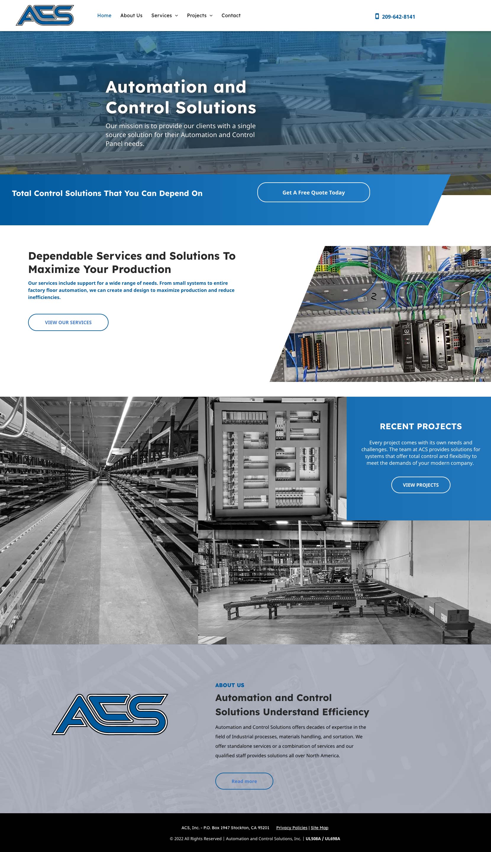 Automation and Control Solutions Website