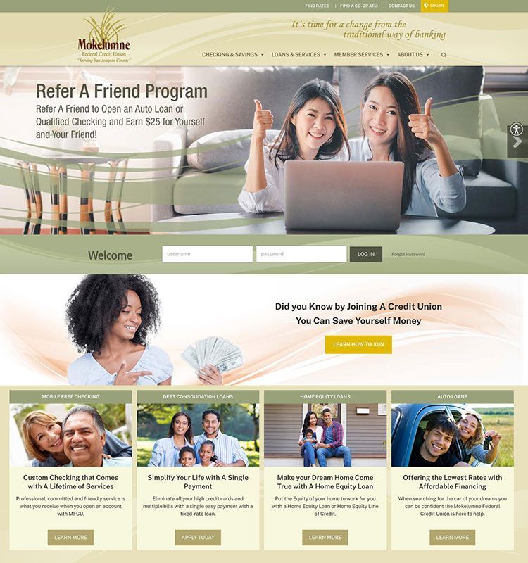 Mokelumne Federal Credit Union Website