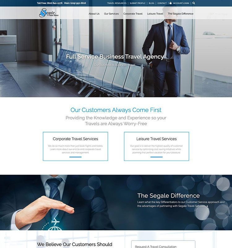 Segale Travel Service Website