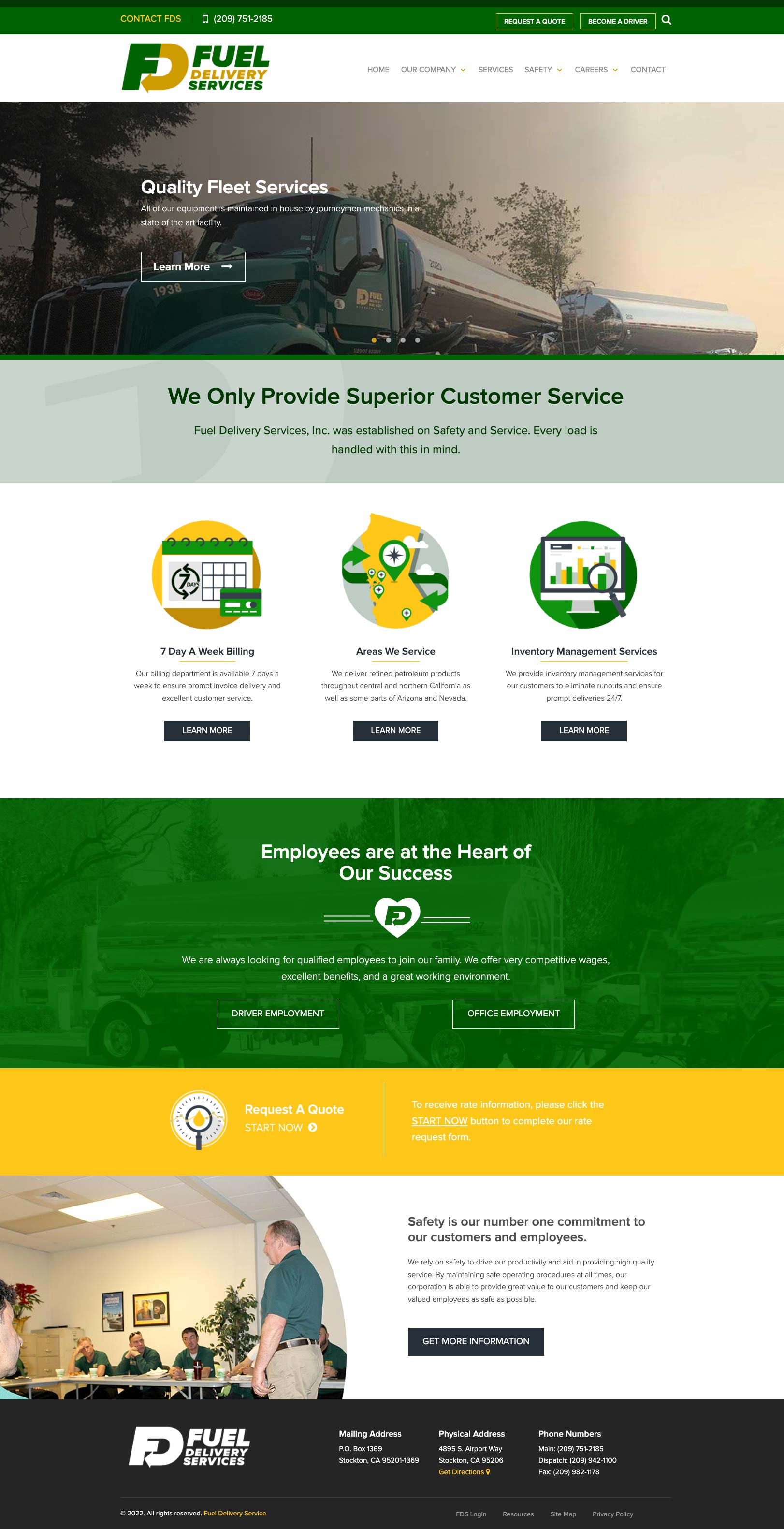 Fuel Delivery Services Website