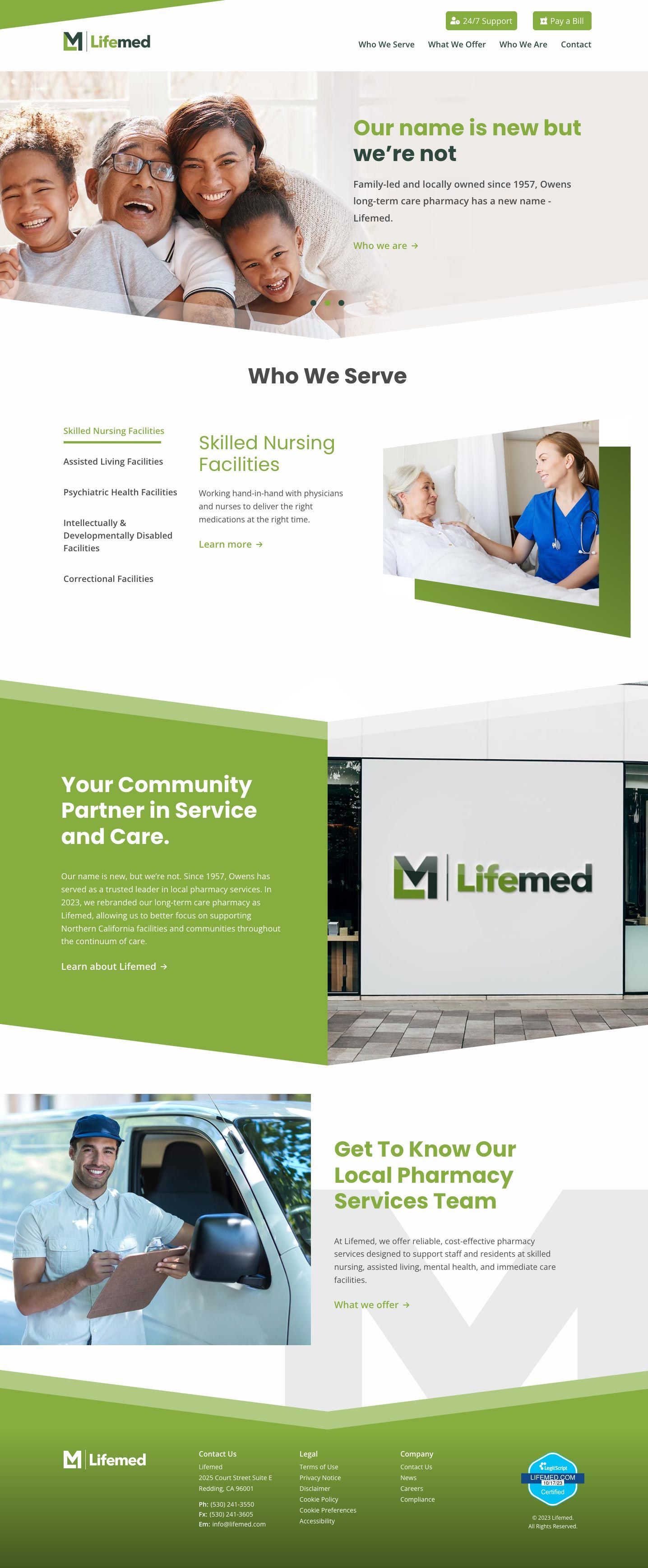 Lifemed Long-Term Care Pharmacy Website