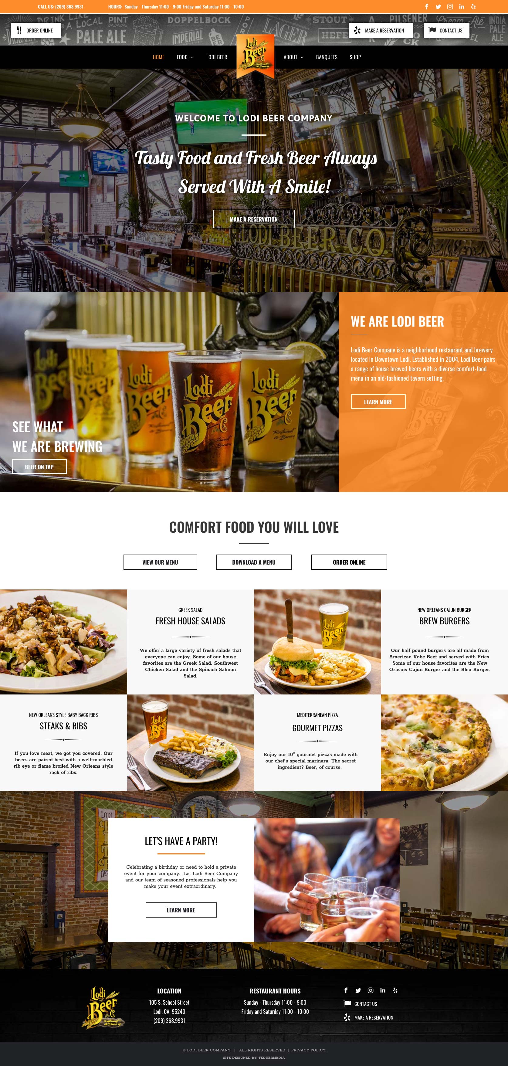 Lodi Beer Company Website
