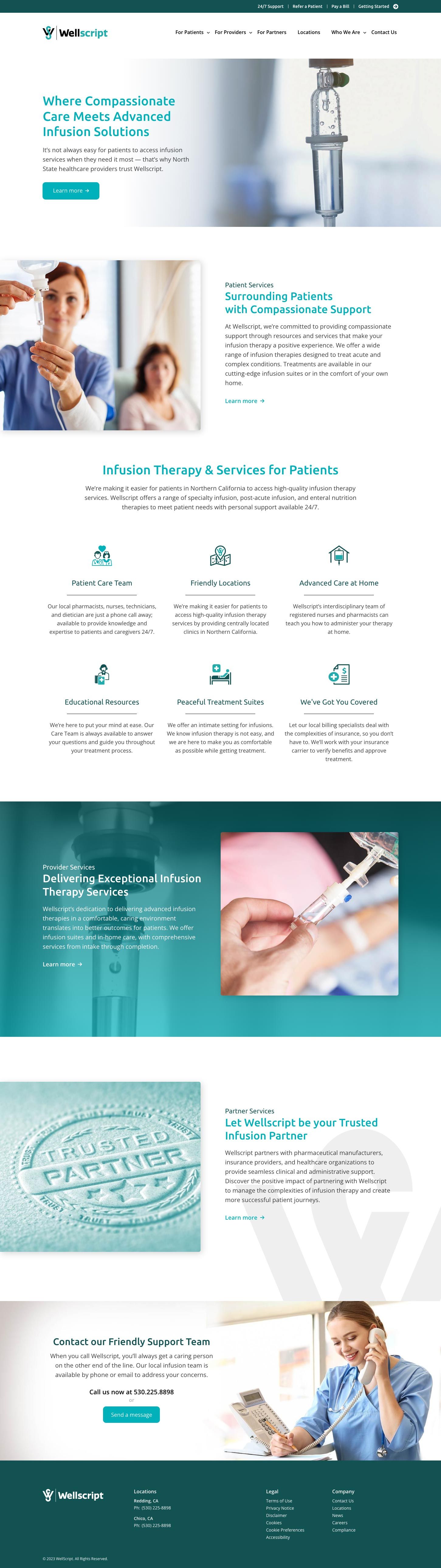 Wellscript Infusion Therapy Services Website