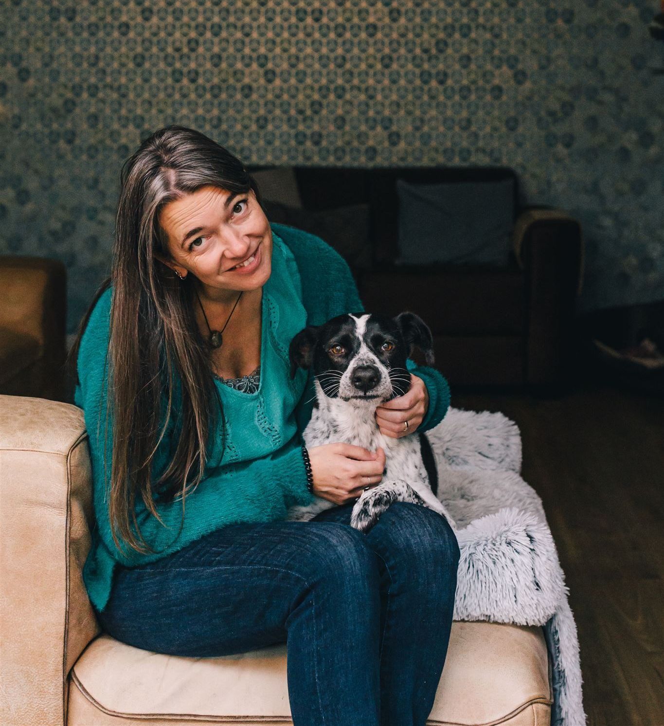 Een foto van Lizzie en mij, in verbinding.