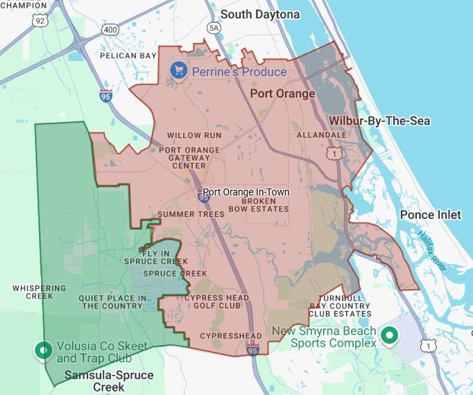 Map of Port Orange, Florida
