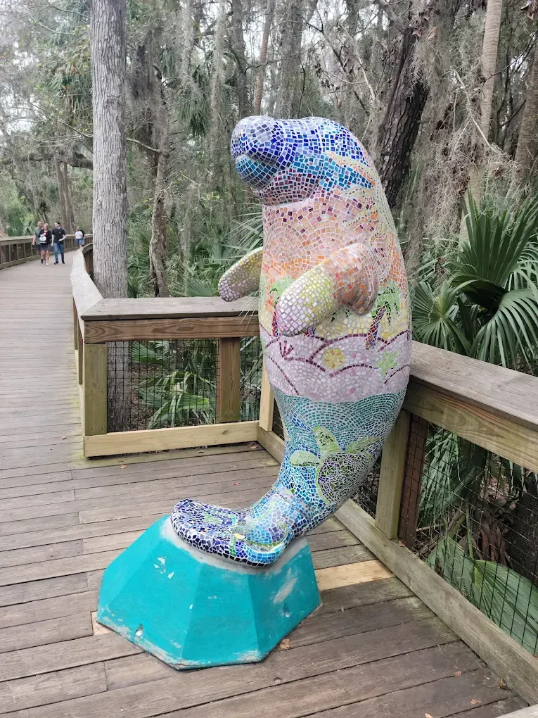 Large, old oak tree with white picket fence around the base, Spanish moss hanging from branches.