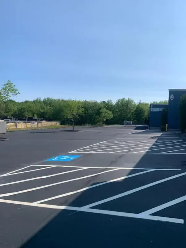 Commercial parking lot sealcoating and striping services in maine