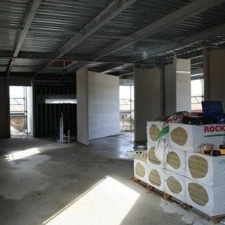 Materiali edili all'interno di un edificio