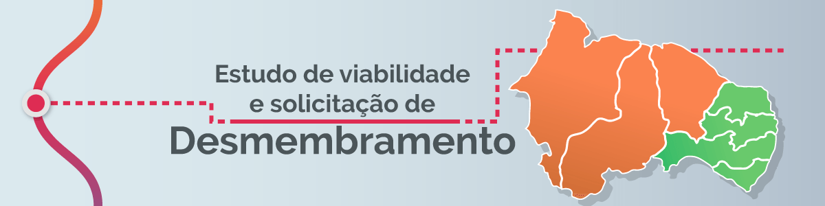 A map with the words estudo de viabilidade e solicitacao de desmembramento written on it