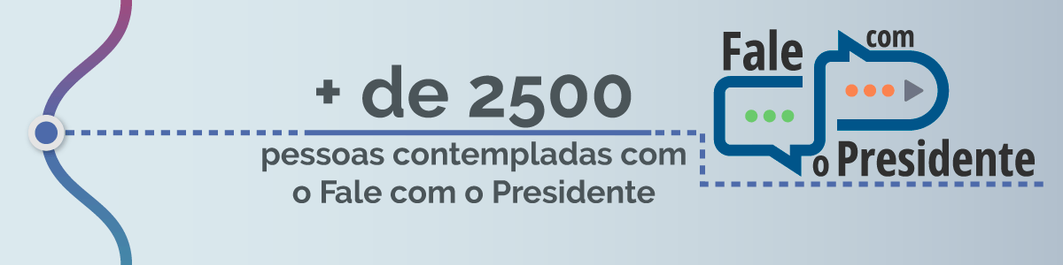 Uma placa que diz fale com o presidente