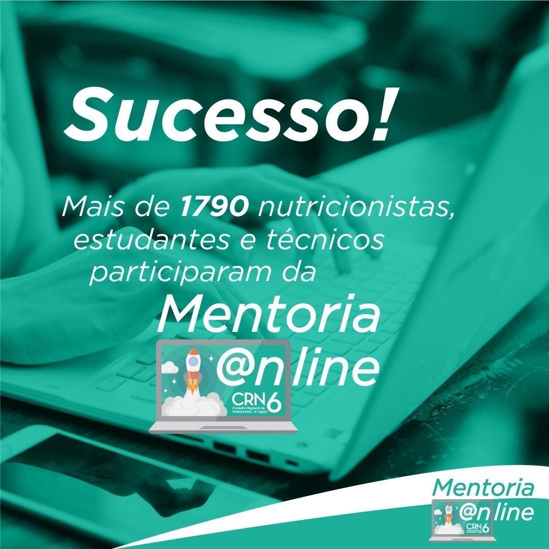 Um anúncio da mentoria online mostra uma pessoa usando um laptop