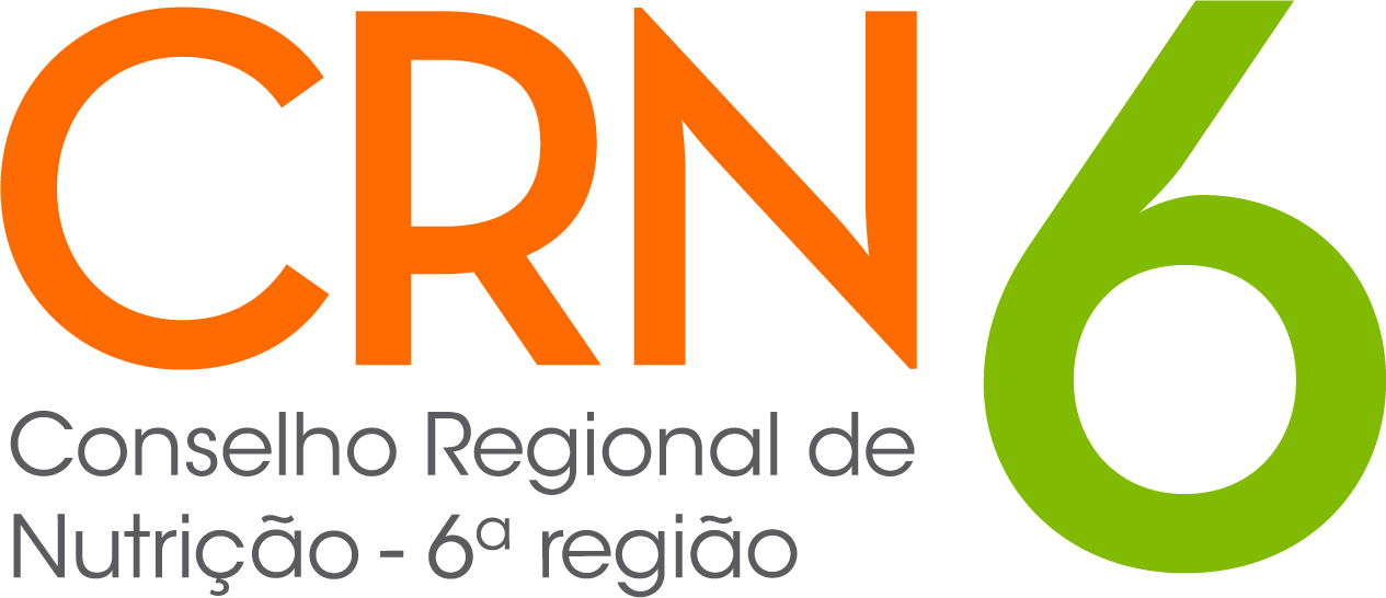 O logotipo do crn 6 é laranja e verde em um fundo branco