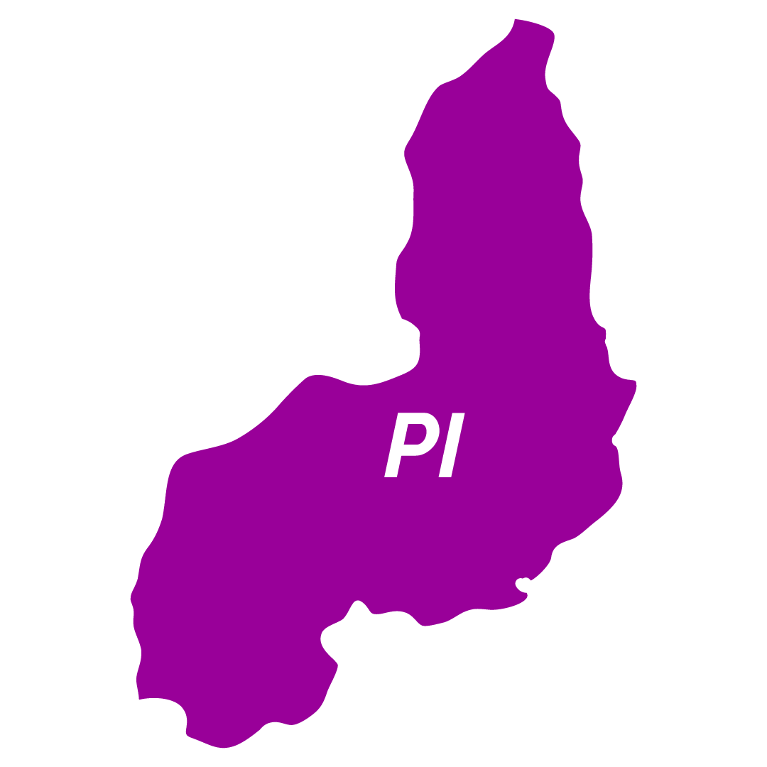 Um mapa roxo com a palavra pi nele