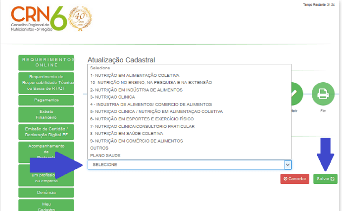 Uma captura de tela de um site que diz crn6