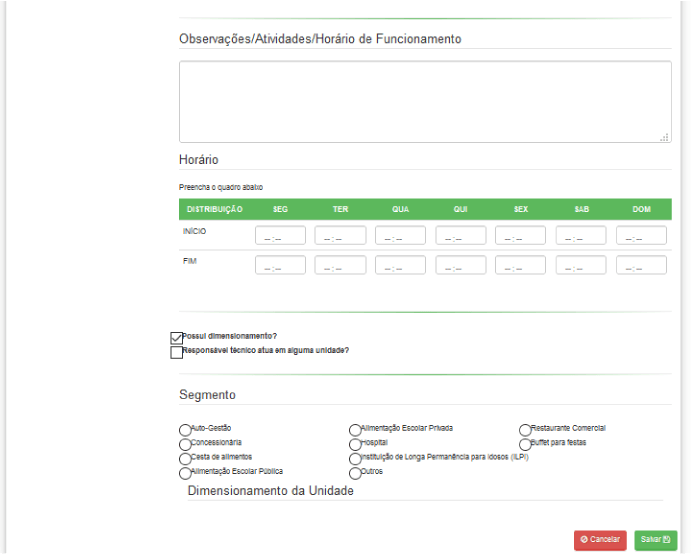 Uma captura de tela de uma página da web com uma tabela verde.